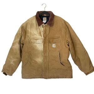 VTG Carhartt C03 BRN Arctic Quilt Lined Traditional Duck Coat Jacket USA 48R